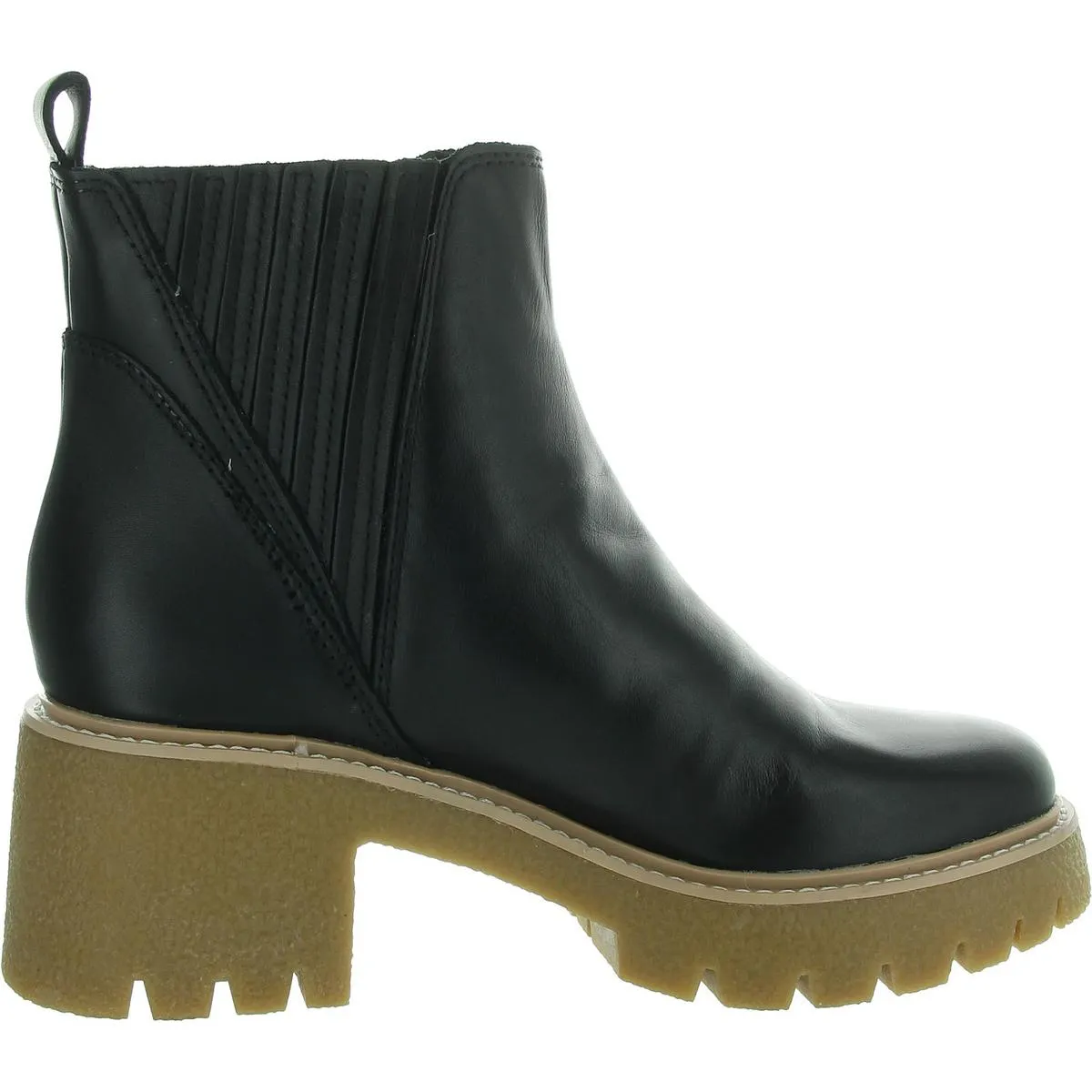Womens Stretch Leather Chelsea Boots