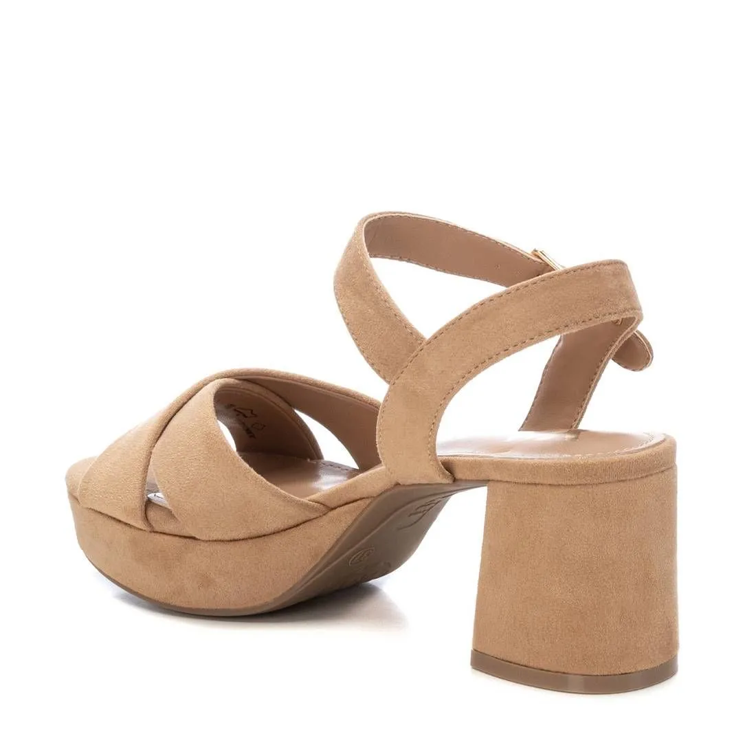 Women's Suede Heeled Platform Sandals By XTI