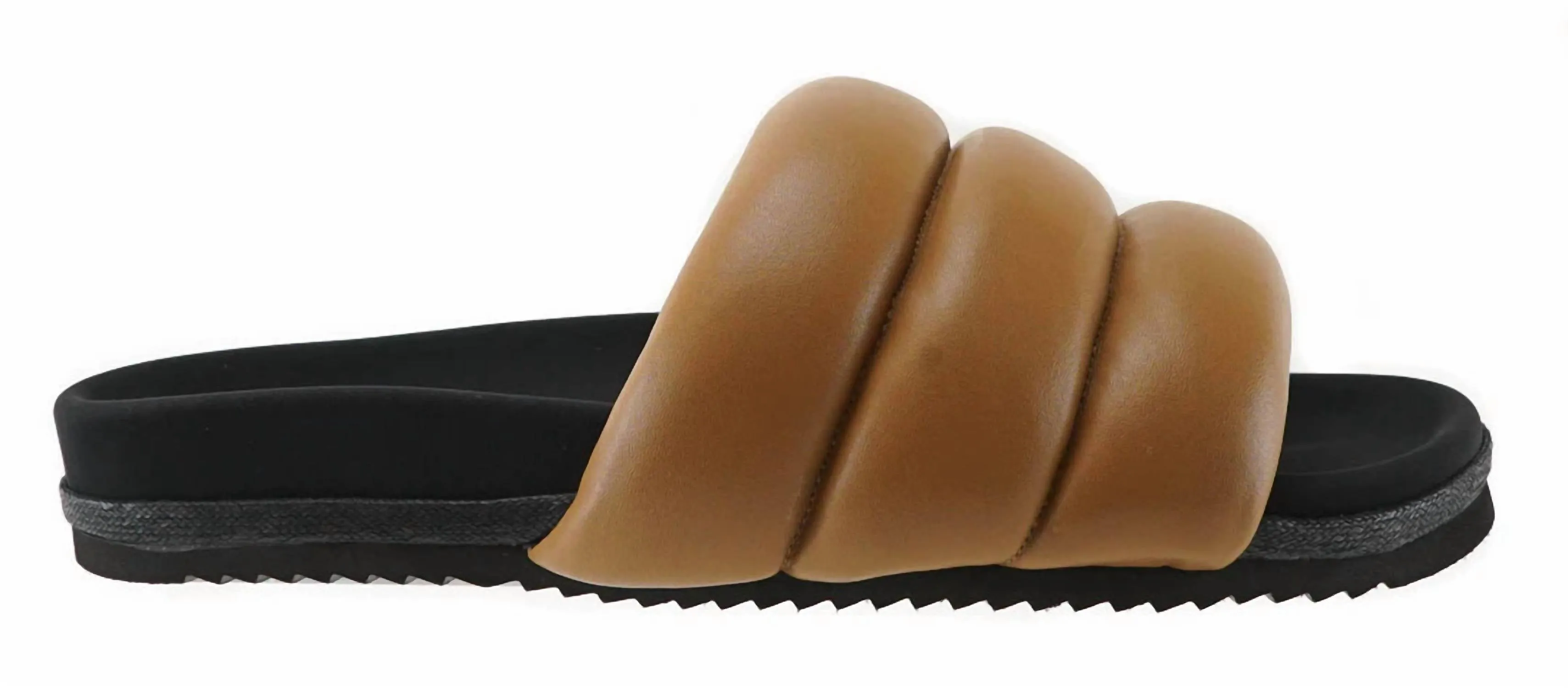 Women's Super Puff Cognac Slides In Brown