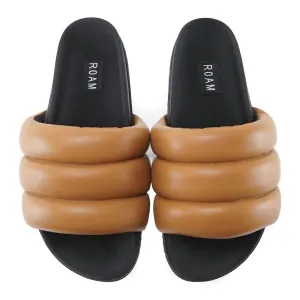 Women's Super Puff Cognac Slides In Brown