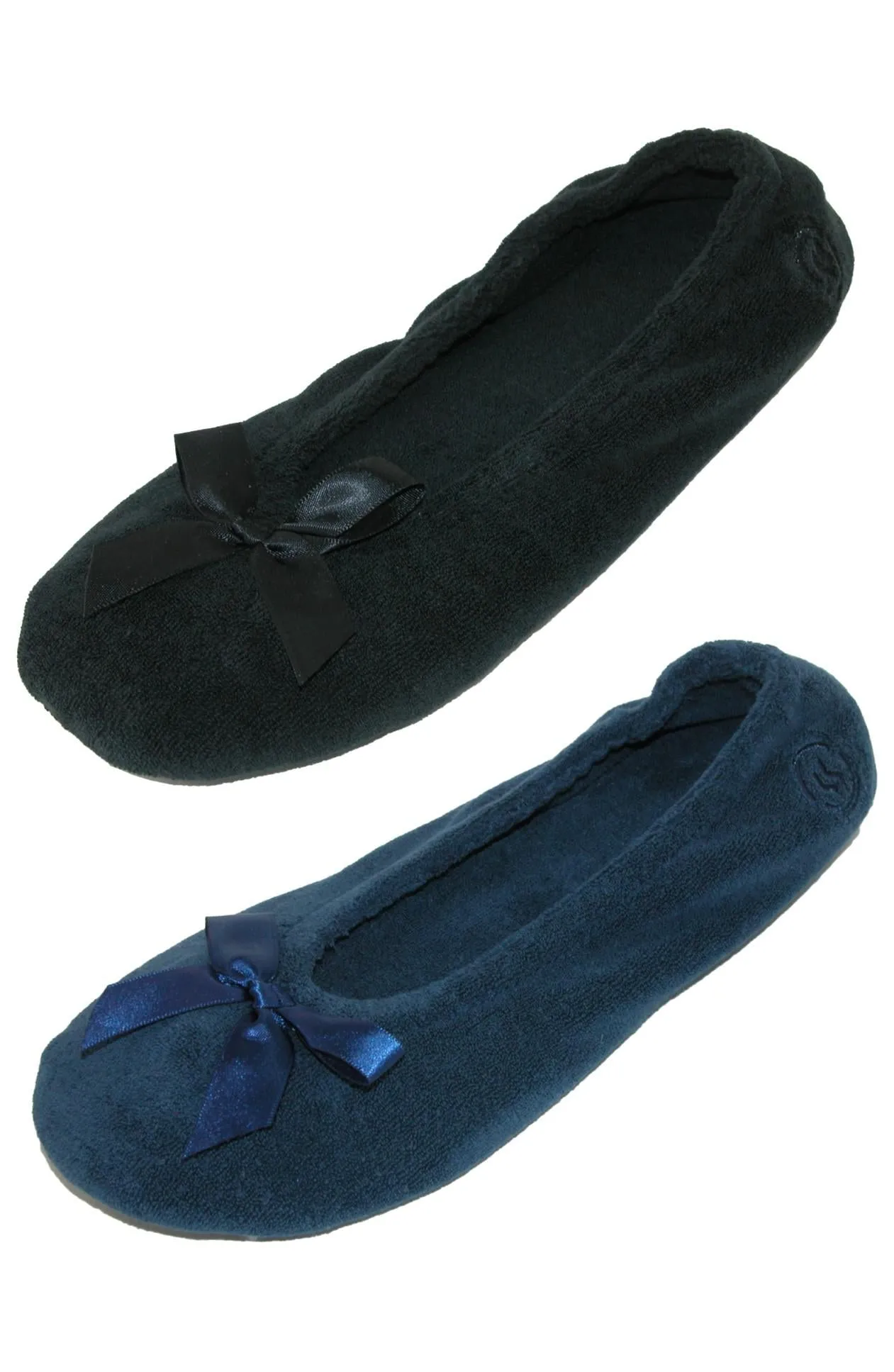Women's Terry Classic Ballerina Slippers (Pack of 2)
