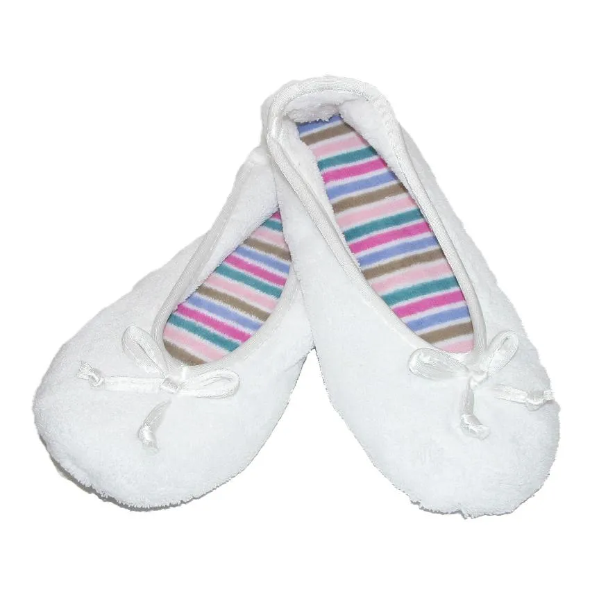 Women's Terry Classic Ballerina Slippers (Pack of 2)