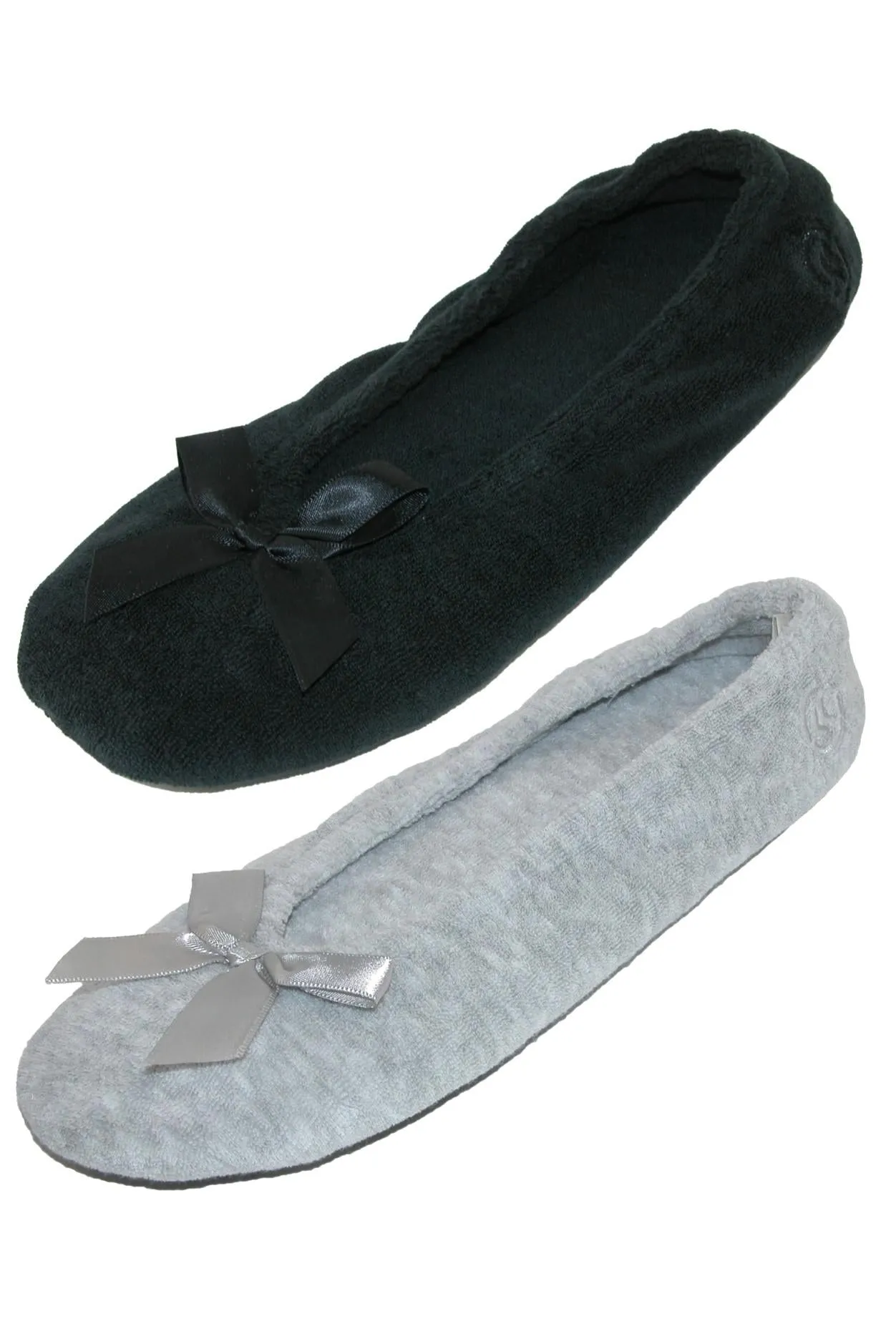 Women's Terry Classic Ballerina Slippers (Pack of 2)