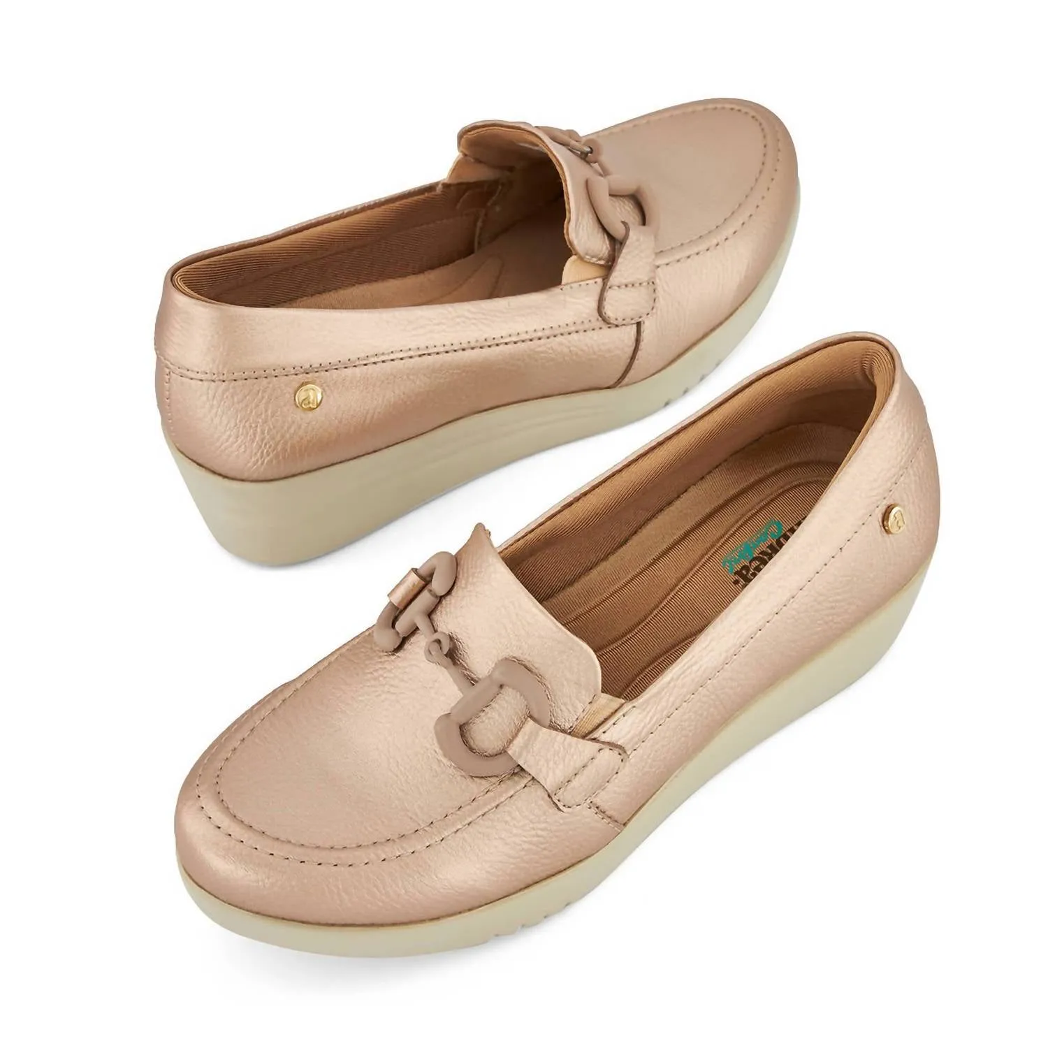 Women's Wedge Moccasins In Nude