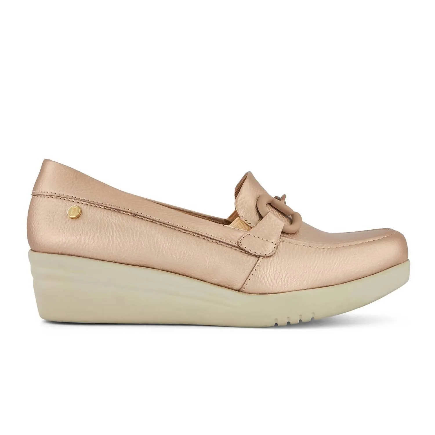 Women's Wedge Moccasins In Nude