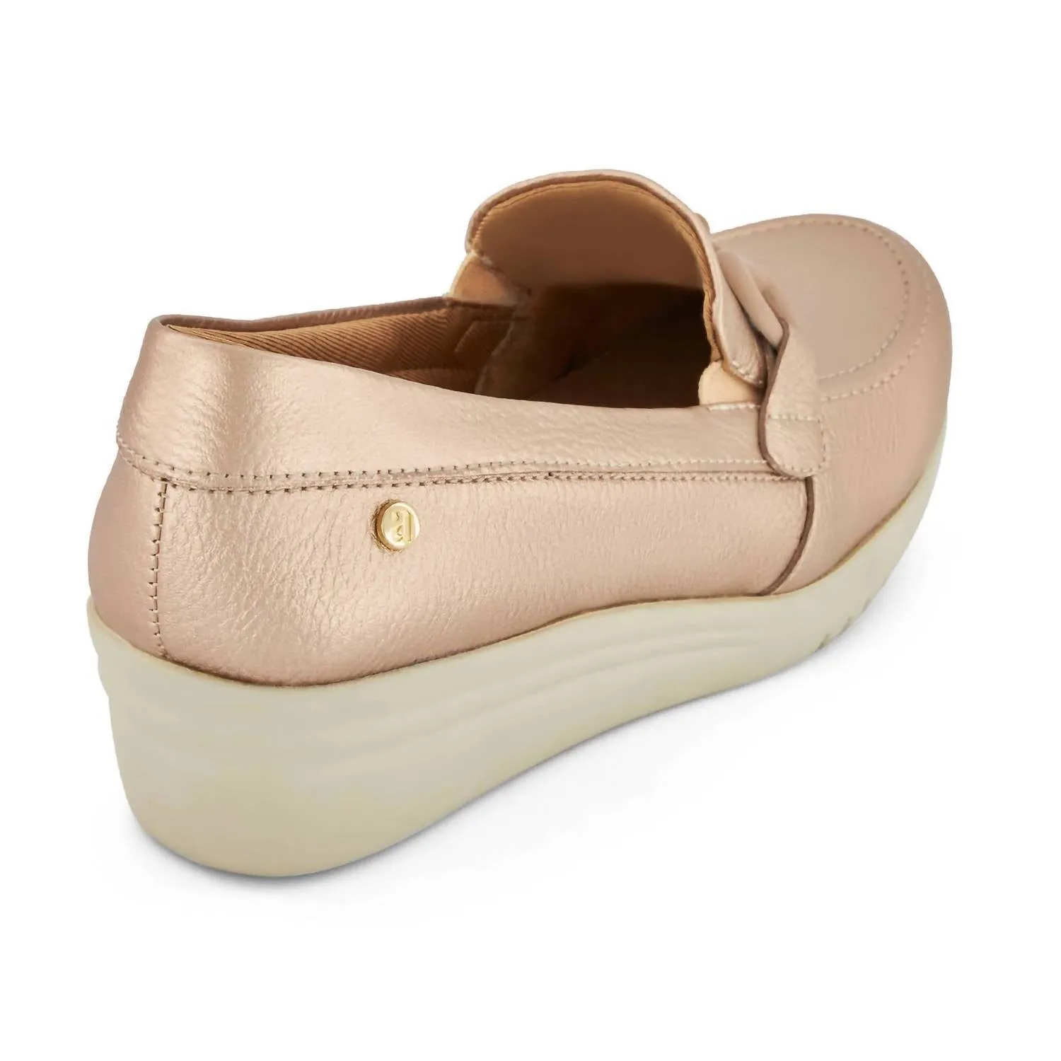 Women's Wedge Moccasins In Nude
