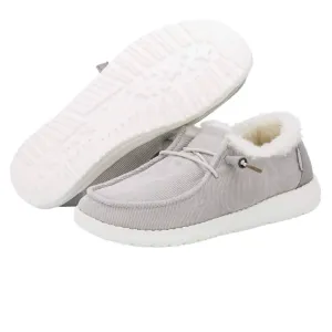Women's Wendy Moccasin Shoe In Corduroy Grey