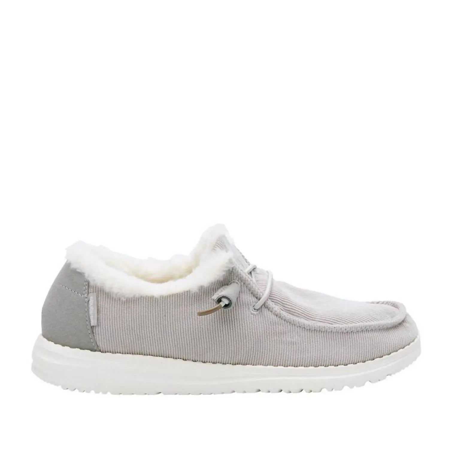 Women's Wendy Moccasin Shoe In Corduroy Grey