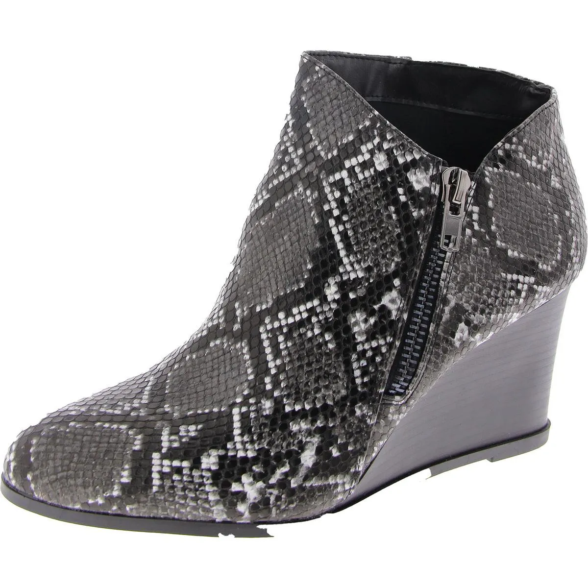 Womens Zip Up Stiletto Wedge Boots