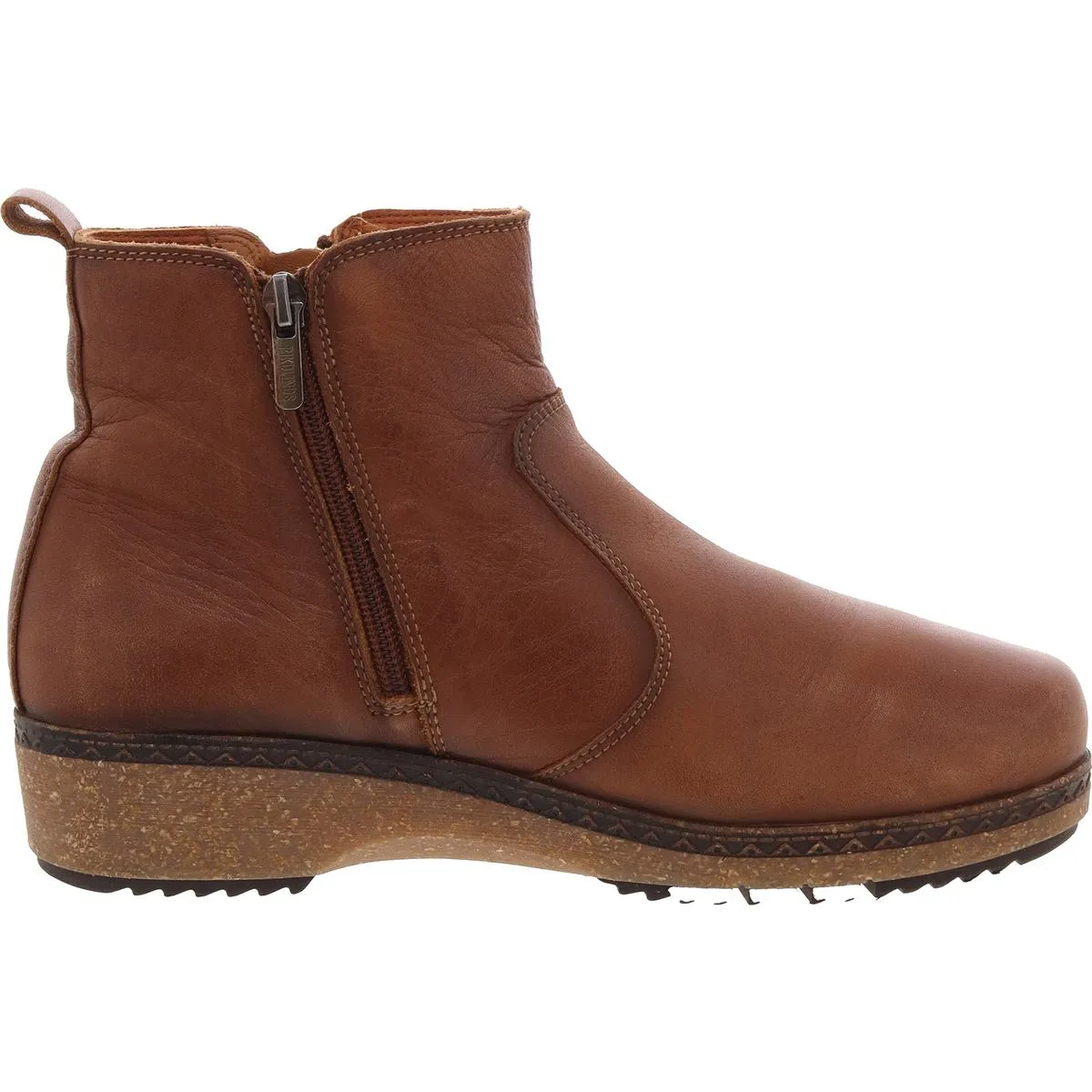 Womens Zipper Leather Ankle Boots