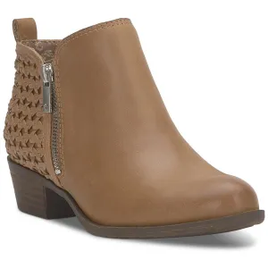 Womens Zipper Leather Booties