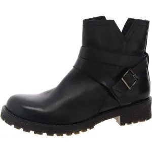 Womens Zipper Leather Booties