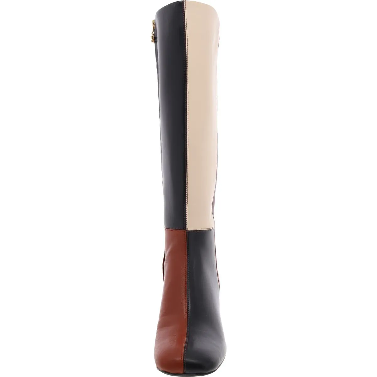 Womens Zipper Leather Knee-High Boots