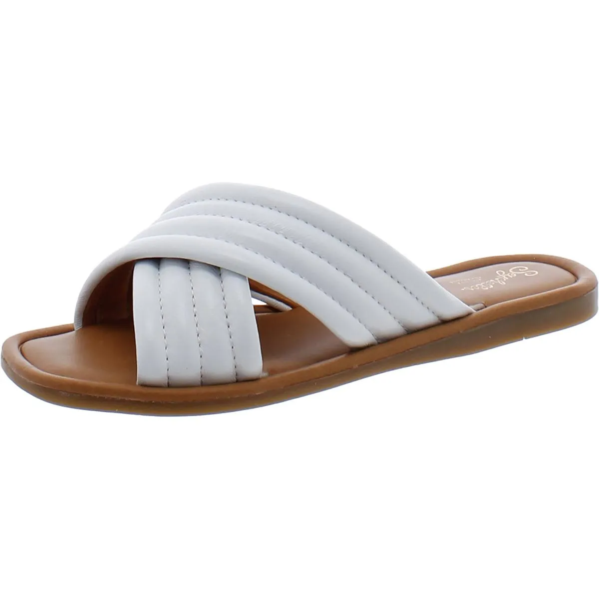 Word For Word Womens Slip On Pool Slide Sandals