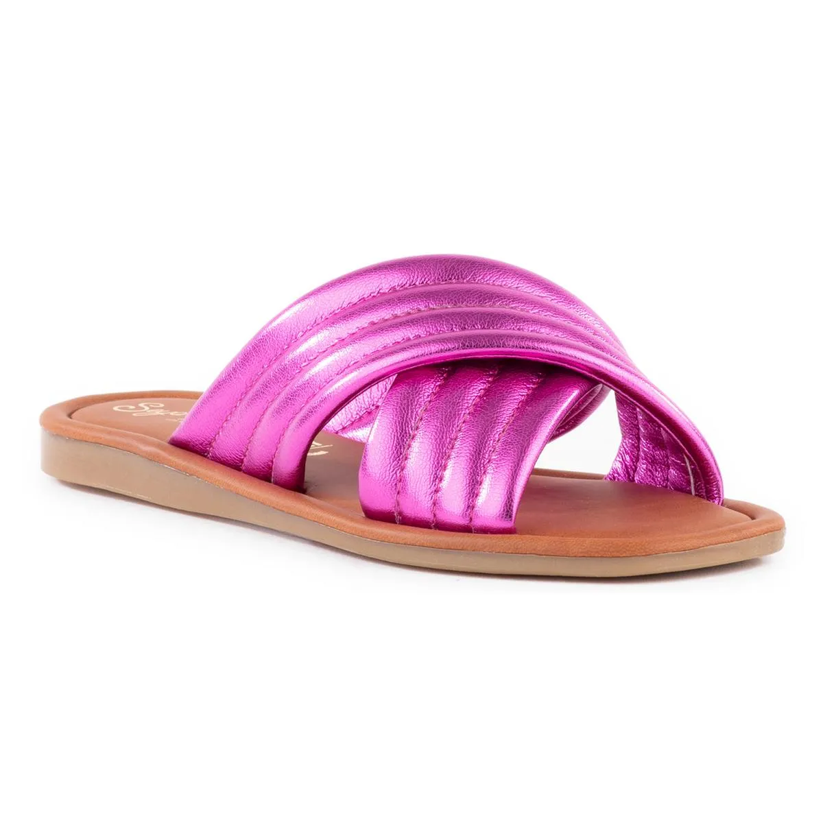 Word For Word Womens Slip On Pool Slide Sandals