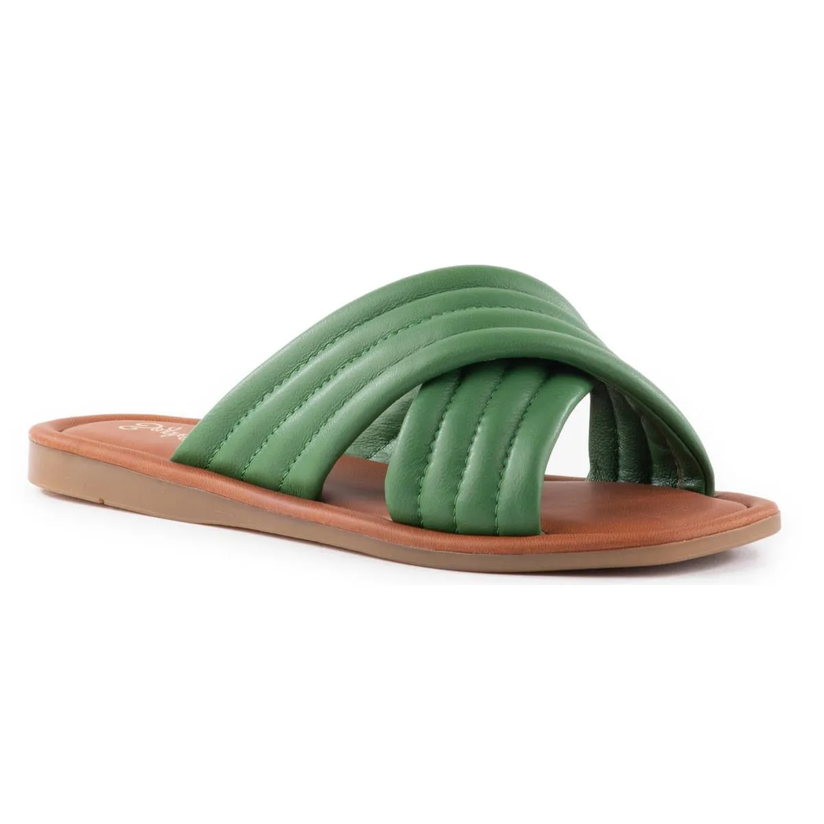 Word For Word Womens Slip On Pool Slide Sandals