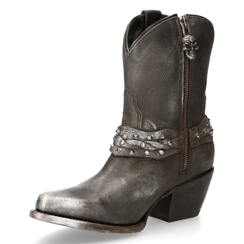 WSTM005-S1 Leather Cowboy Western Boots