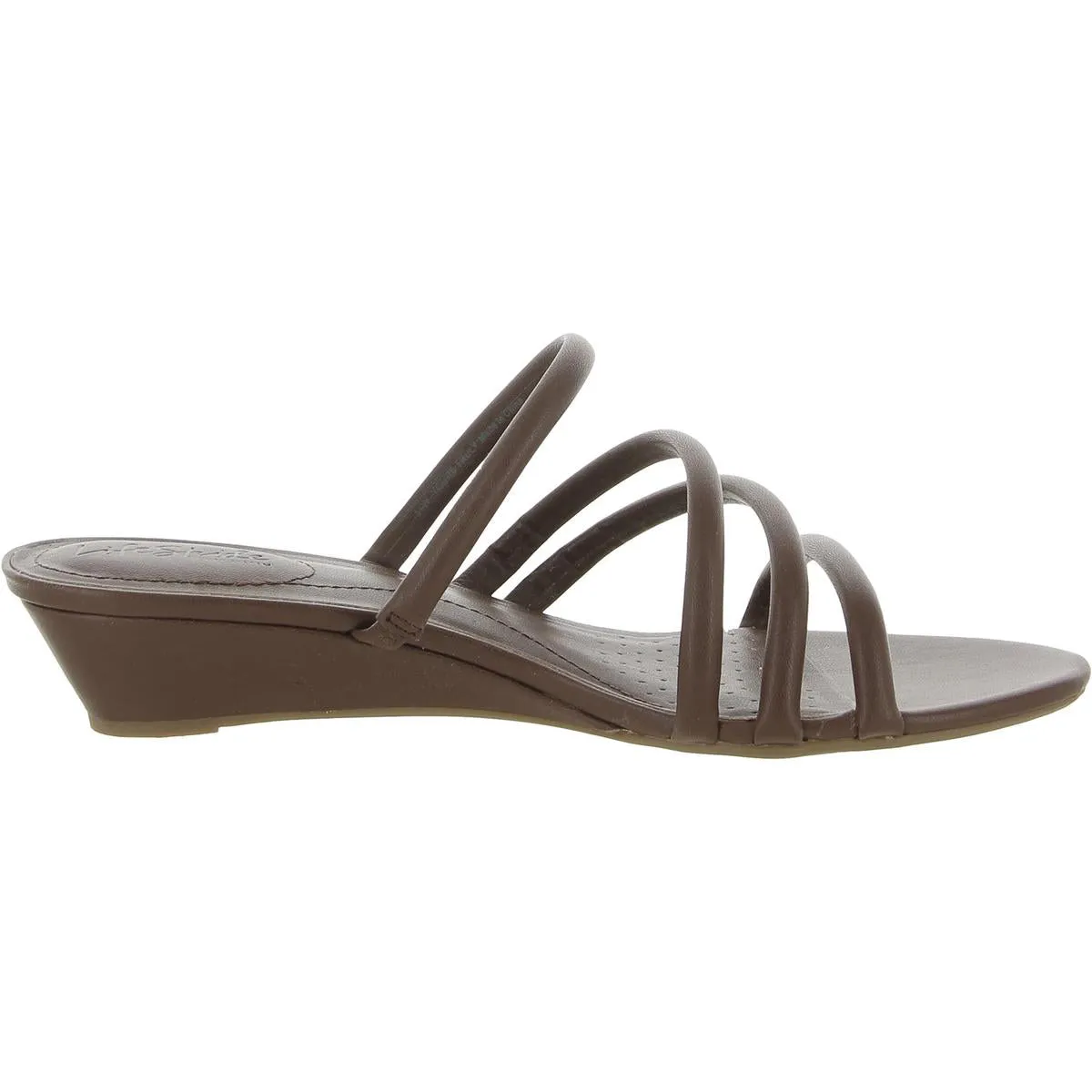 Yours Truly Womens Open Toe Slip On Wedge Sandals