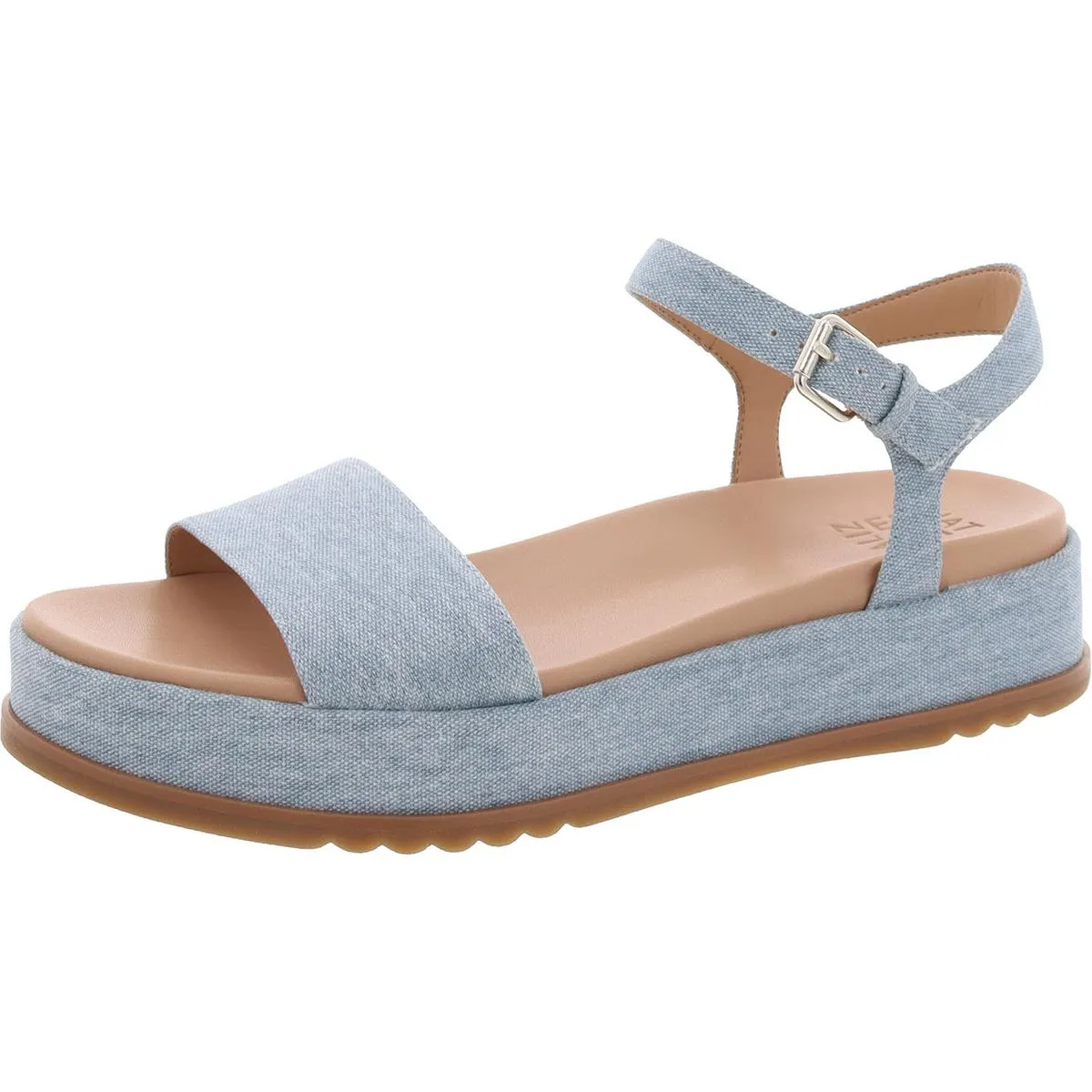 Zane Womens Faux Leather Ankle Strap Platform Sandals