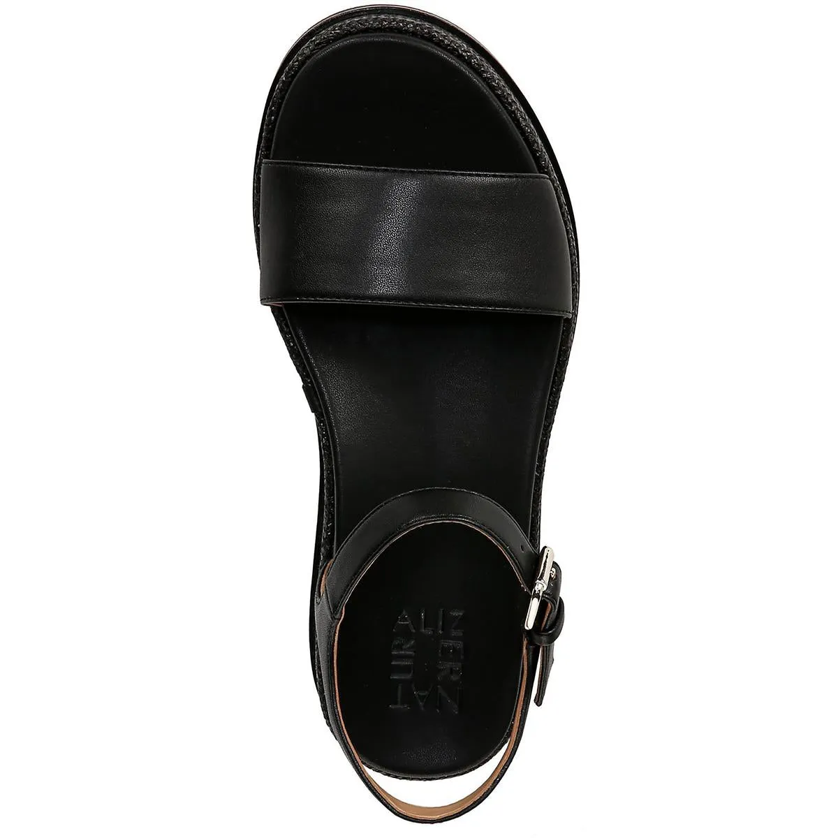 Zane Womens Faux Leather Ankle Strap Platform Sandals
