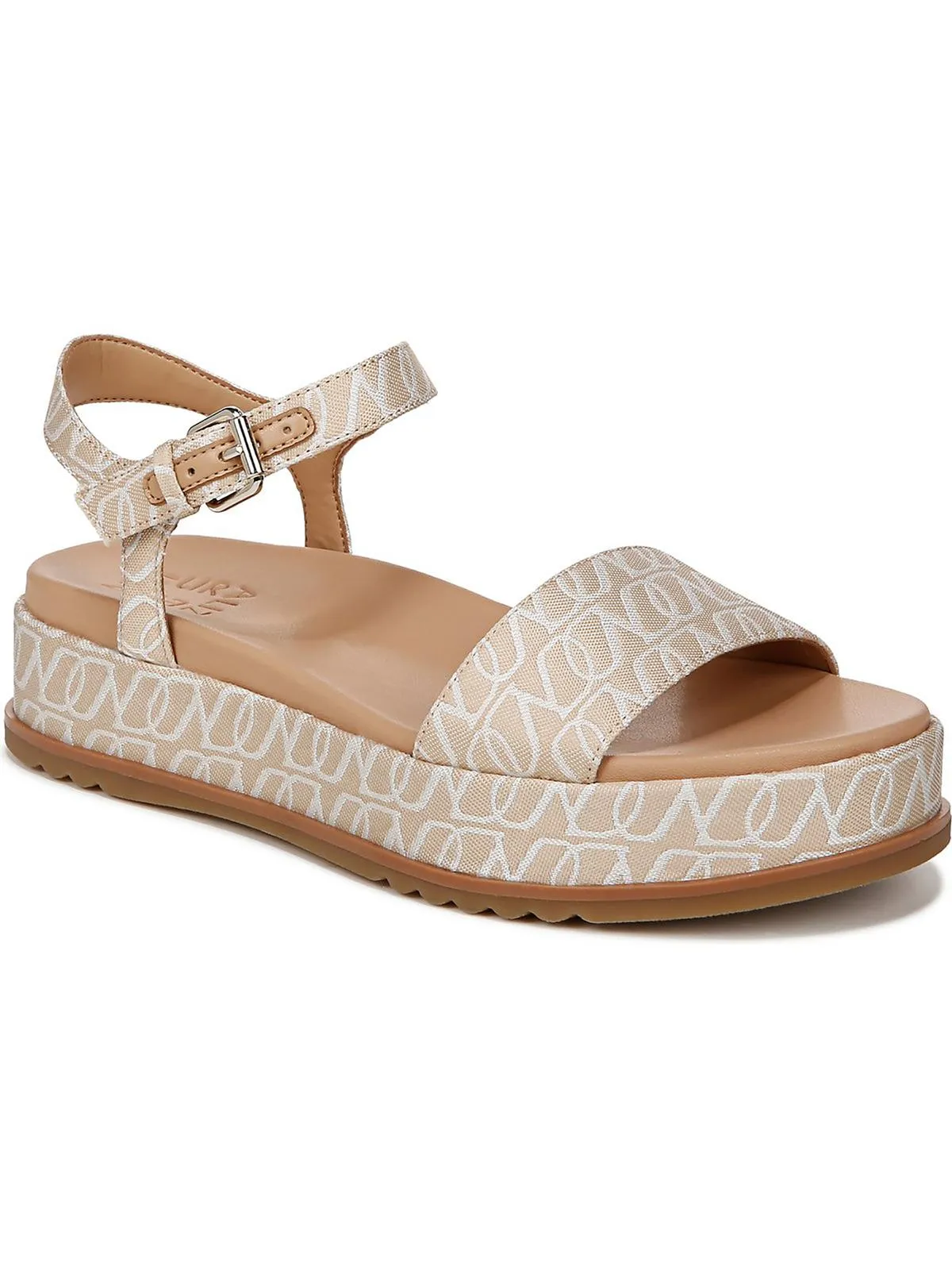 Zane Womens Faux Leather Ankle Strap Platform Sandals